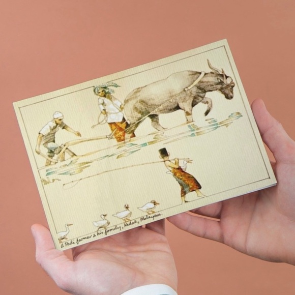 Hand Drawn Malaysian Greeting Card - Podi Farmer - Picture 1 of 8